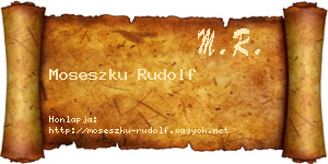 Moseszku Rudolf névjegykártya